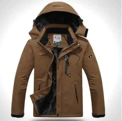 Men's Waterproof Thermal Hiking Jacket - Windproof Winter Outdoor Coat