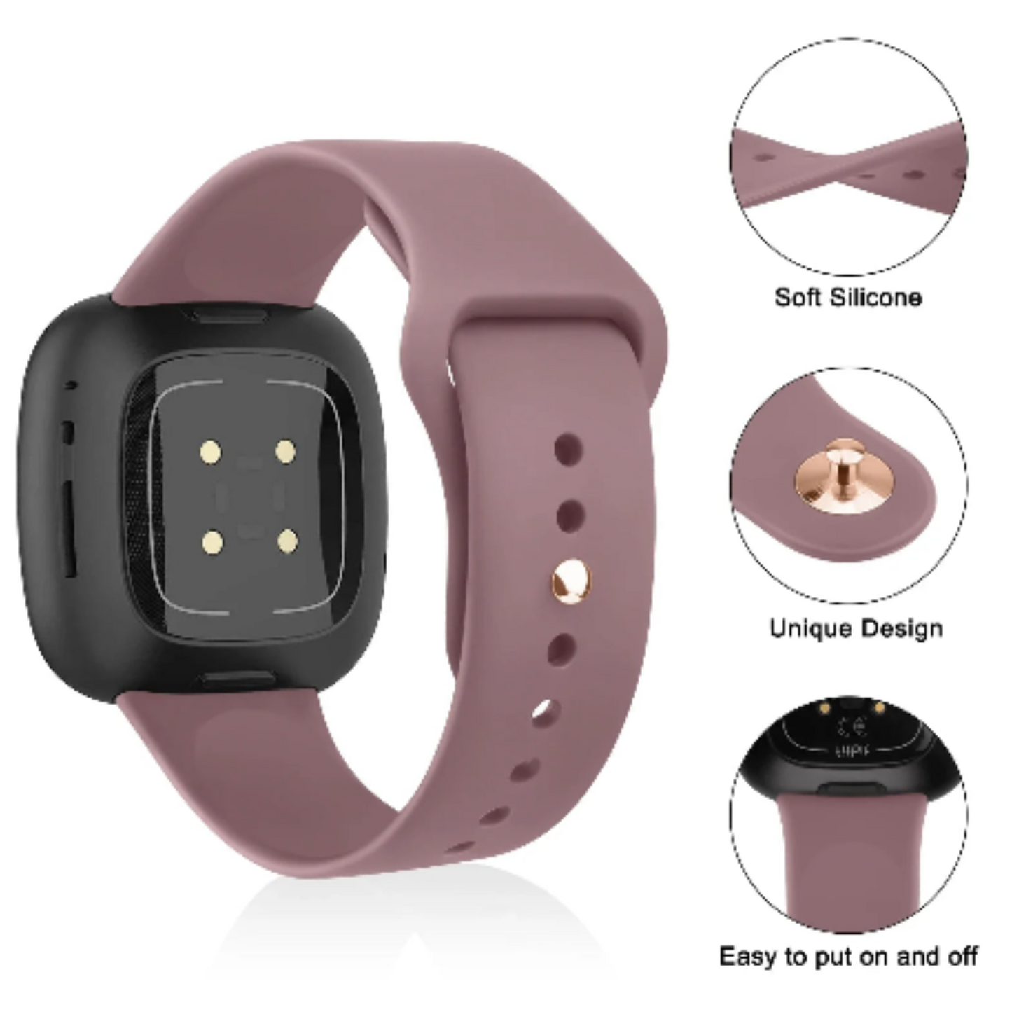 Silicone Watch Band for Fitbit Versa 2 (available in 17 colours) Habicare
