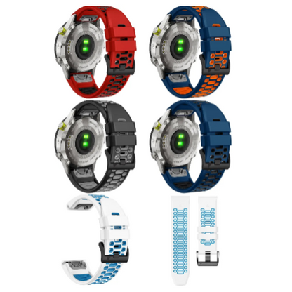 Quickfit Silicone Watch Band for a Range of Garmin Watches (26mm) (See list of models in the description) Habicare