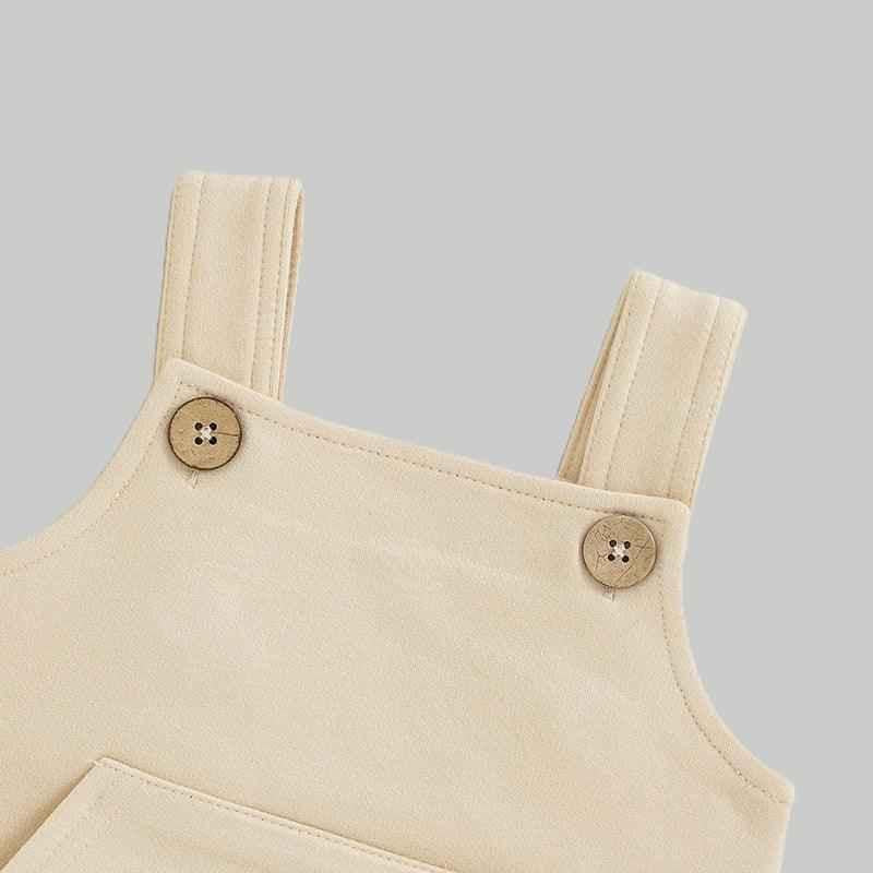 Sleeveless Overalls - Cream