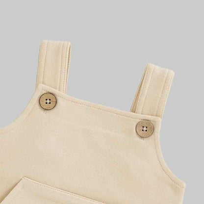 Sleeveless Overalls - Cream