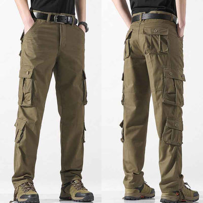 Khaki Military Cargo Pants for Men - Casual Tactical Wear