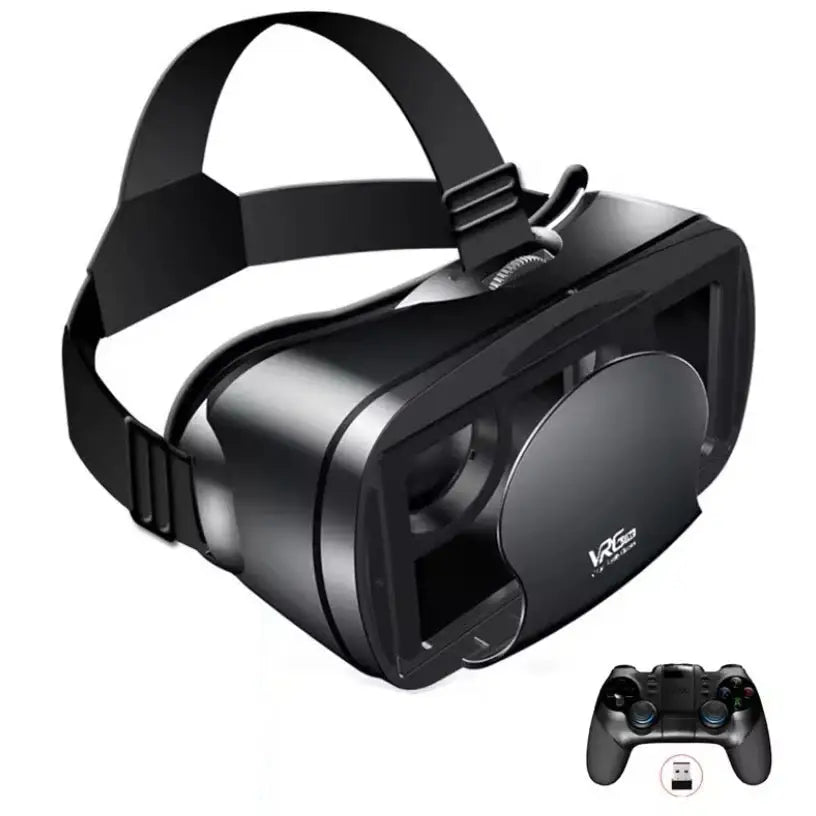 3D VR Headset with Headphones & Controller Habicare