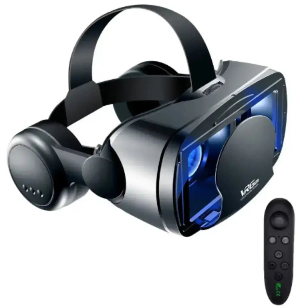 3D VR Headset with Headphones & Controller Habicare