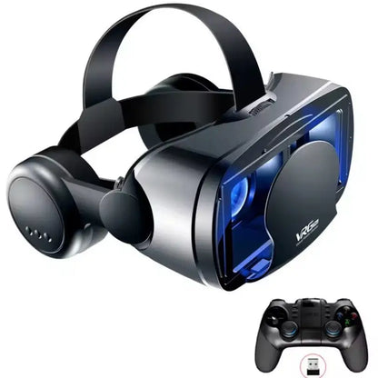 3D VR Headset with Headphones & Controller Habicare