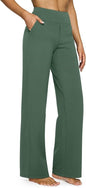 Casual high-waisted straight leg pants