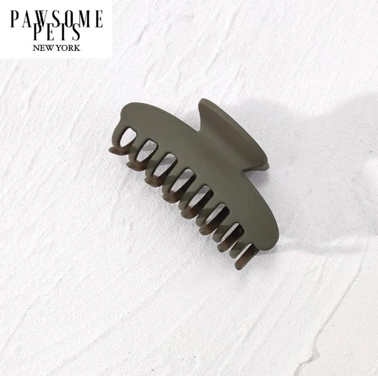 HAIR CLAWS - OLIVE GREEN-0