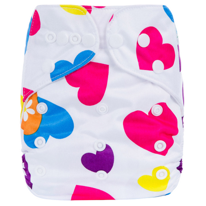 Reusable Cloth Nappies - One Size Fits 3-17kg with Bamboo Insert
