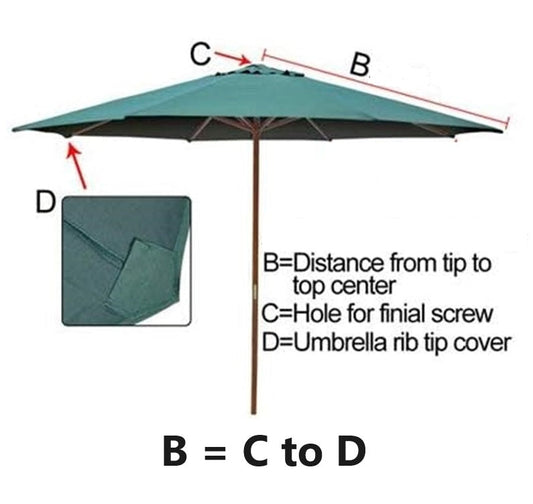 5 Colour 3M/8-Arm Parasol Replacement Cloth Round Garden Umbrella Cover dealonline.co.nz