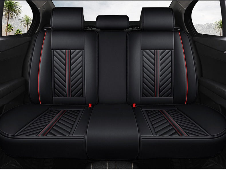 Car Seat Cover Faux Leather Cushion 5 Seater Full Set Front Rear Premium Quality dealonline.co.nz