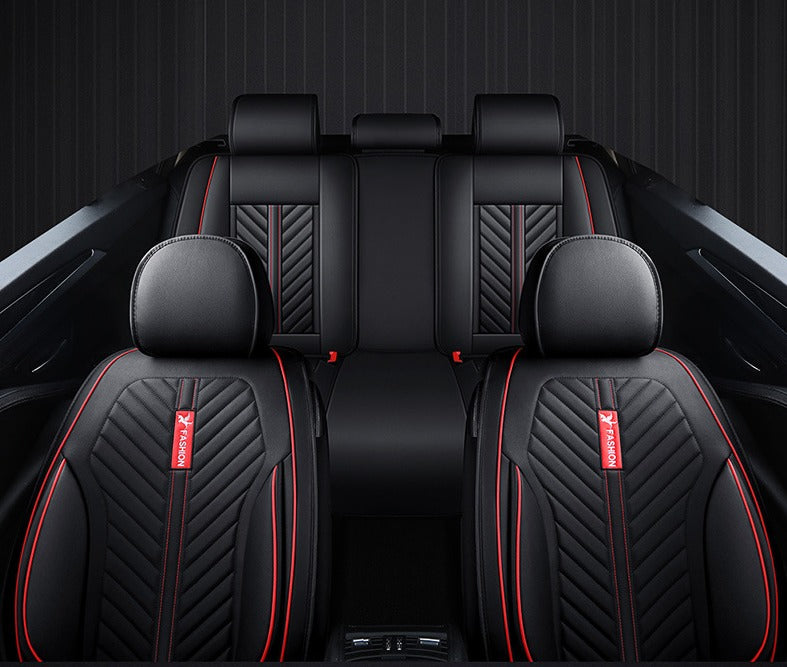 Car Seat Cover Faux Leather Cushion 5 Seater Full Set Front Rear Premium Quality dealonline.co.nz