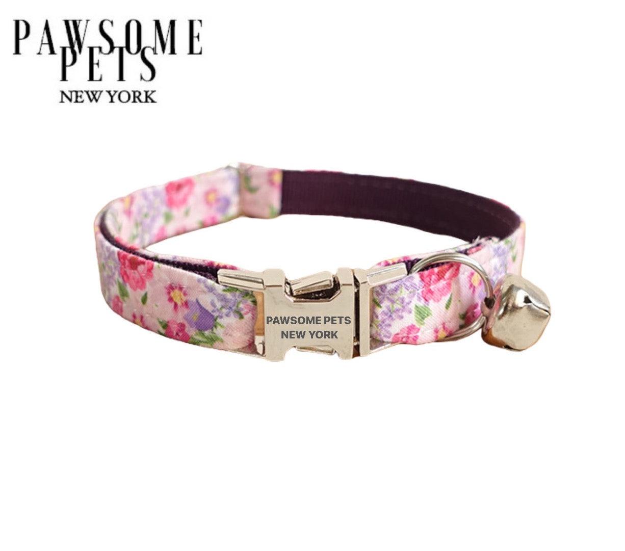 SMALL SIZE DOG & CAT COLLAR - FLOWERS WONDERLAND-0