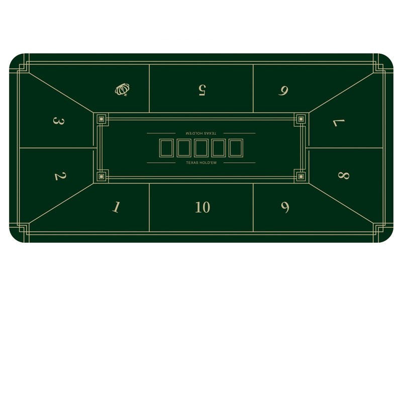 Poker Table Mat 10 Players Texas Hold'em Poker Mat 180cm *90 Anti-Slip Rubber dealonline.co.nz