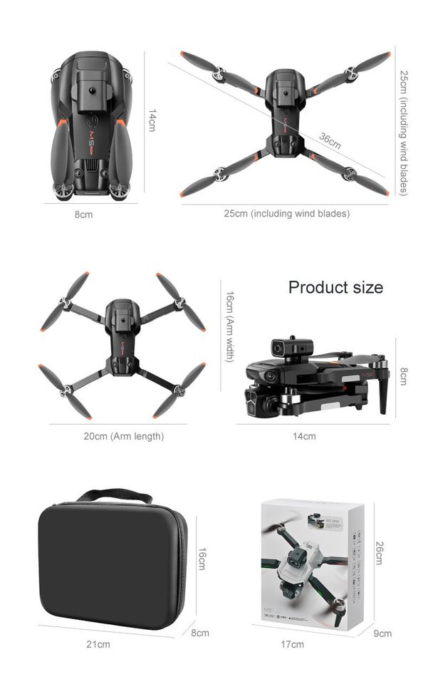Brushless Motors Obstacle Avoidance Drone Dual Camera WiFi FPV Foldable Altitude dealonline.co.nz