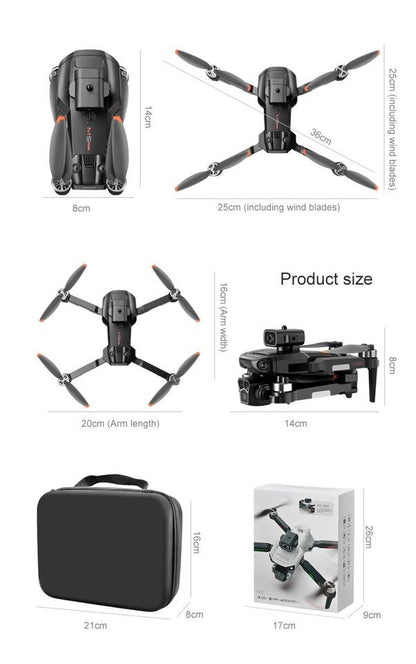 Brushless Motors Obstacle Avoidance Drone Dual Camera WiFi FPV Foldable Altitude dealonline.co.nz