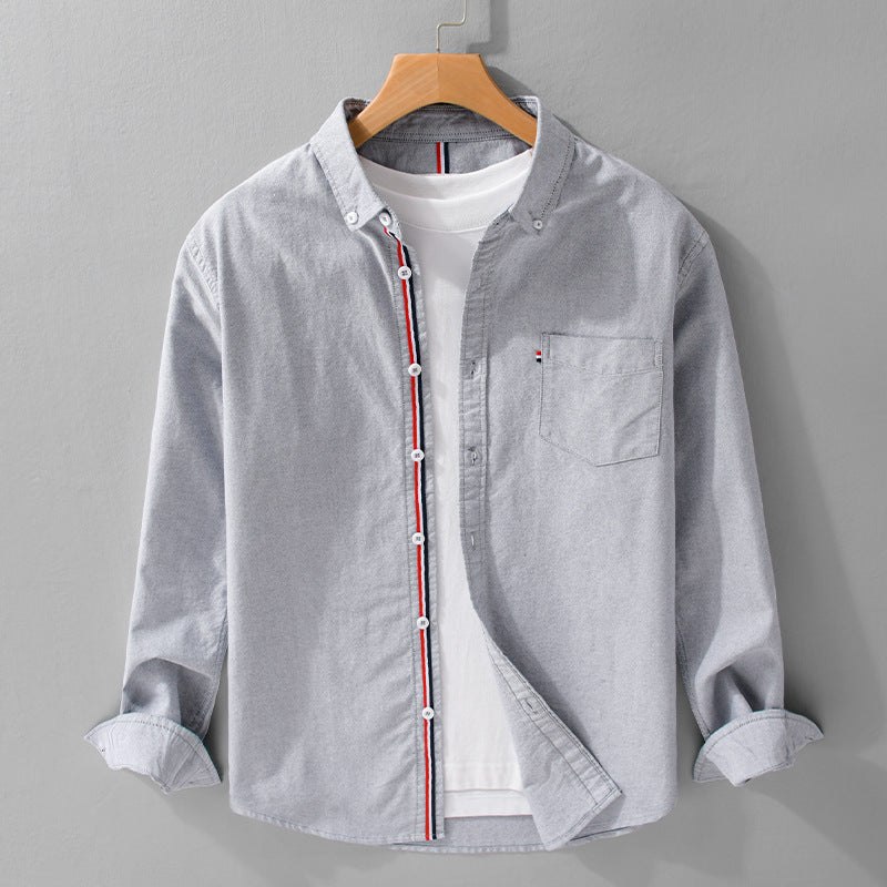 British Style Long Sleeve Cotton Blend Shirt