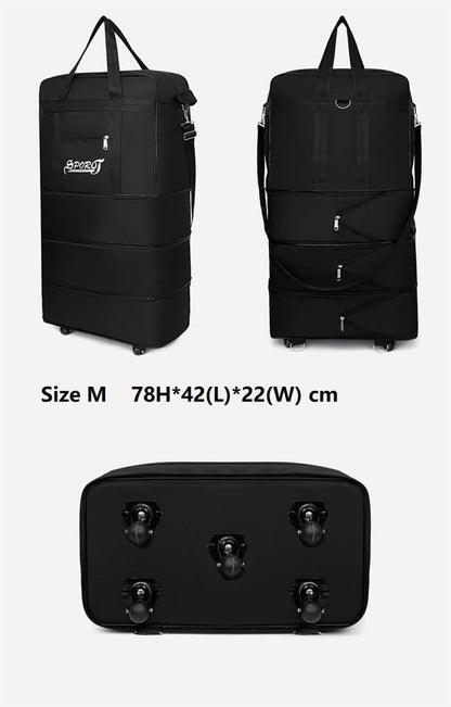High-Capacity Storage Bag – Foldable Airline Checked Luggage with Wheels ECOTREK