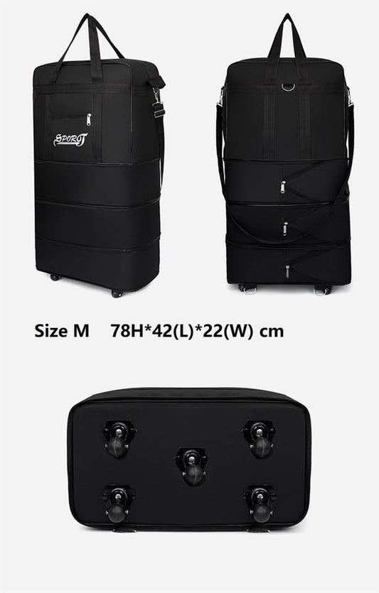 High-Capacity Storage Bag – Foldable Airline Checked Luggage with Wheels ECOTREK