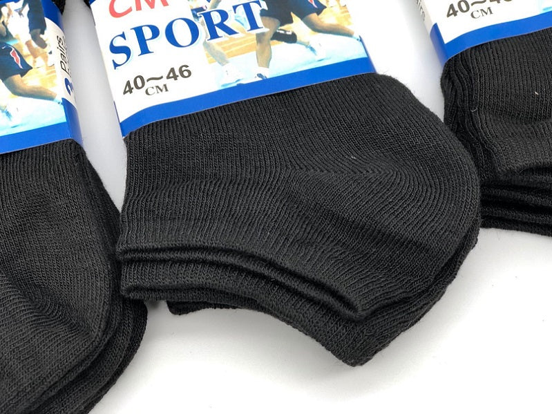 (60 Pairs) Thin Ankle Socks - BLACK - M7-11/ W8-12 dealonline.co.nz
