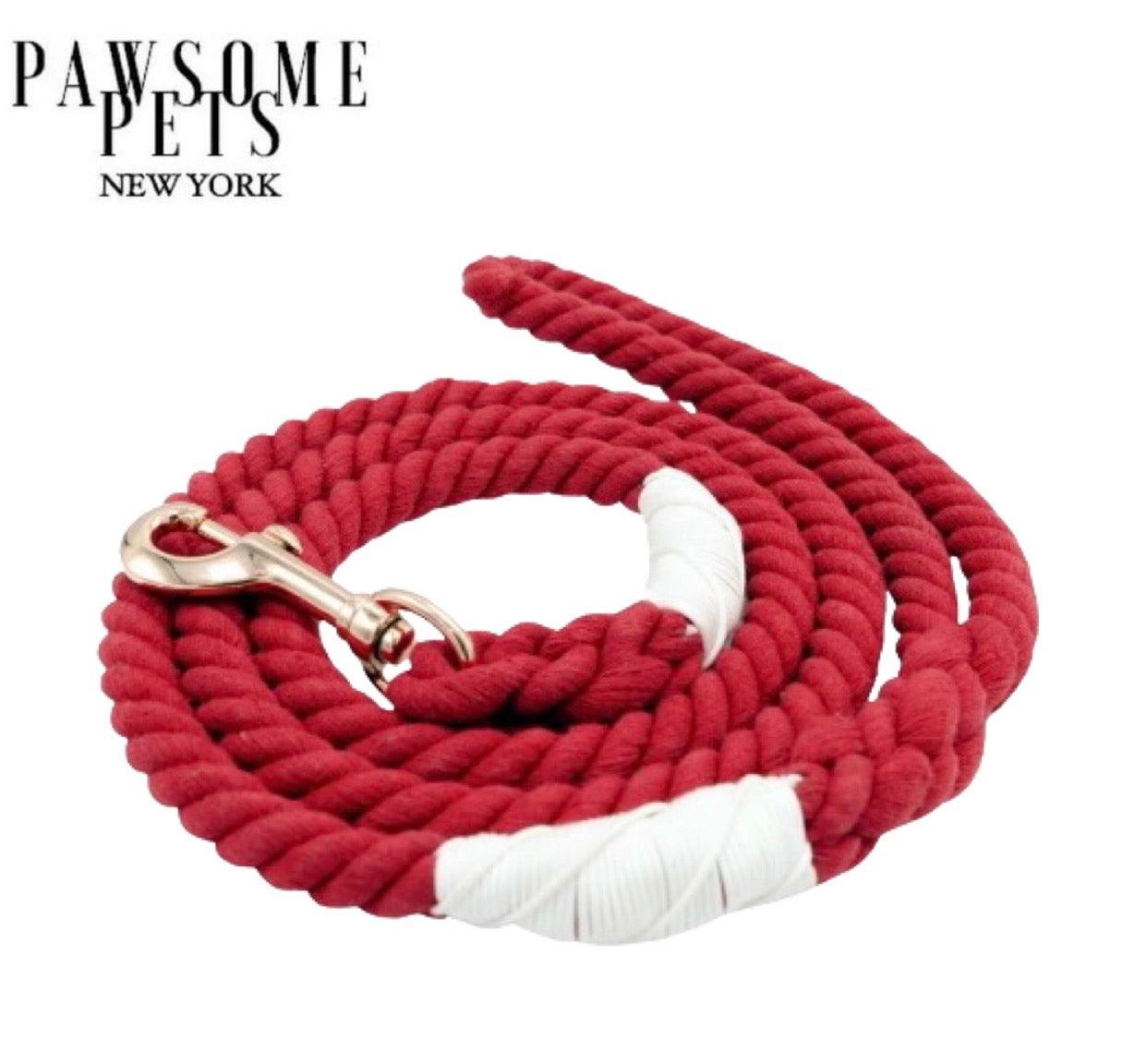 ROPE LEASH - SPAINISH RED-0