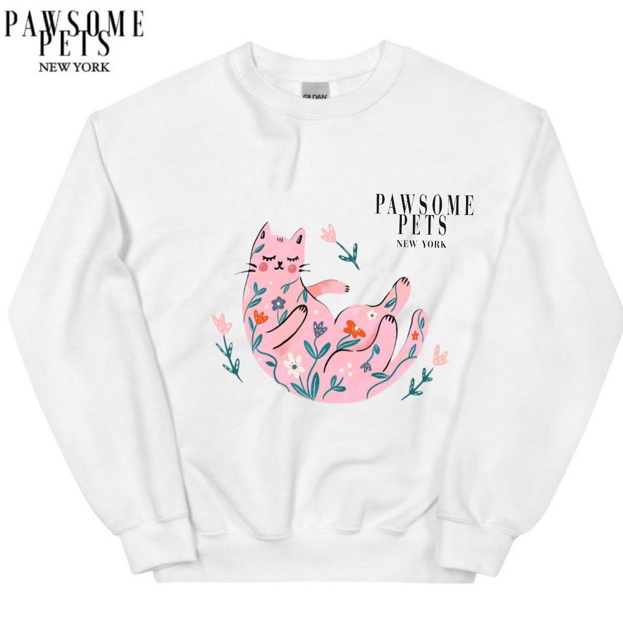 SWEATSHIRT - FLORAL CAT-0