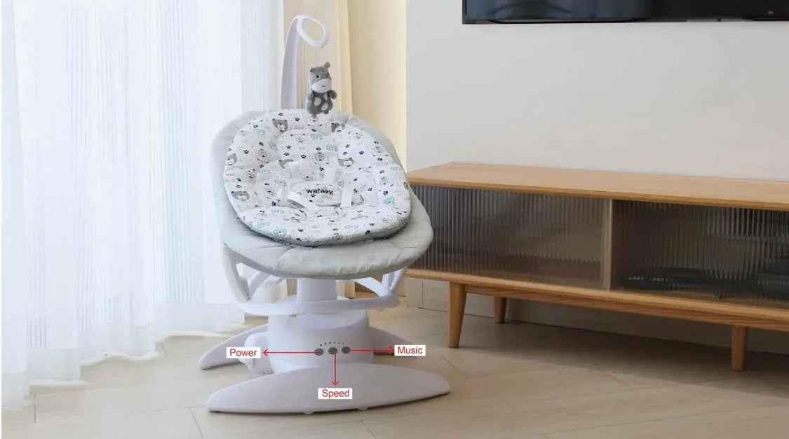 2-in-1 Electric Orbit 3D Advanced Baby Swing & Rocker with 360 Rotation and Toy