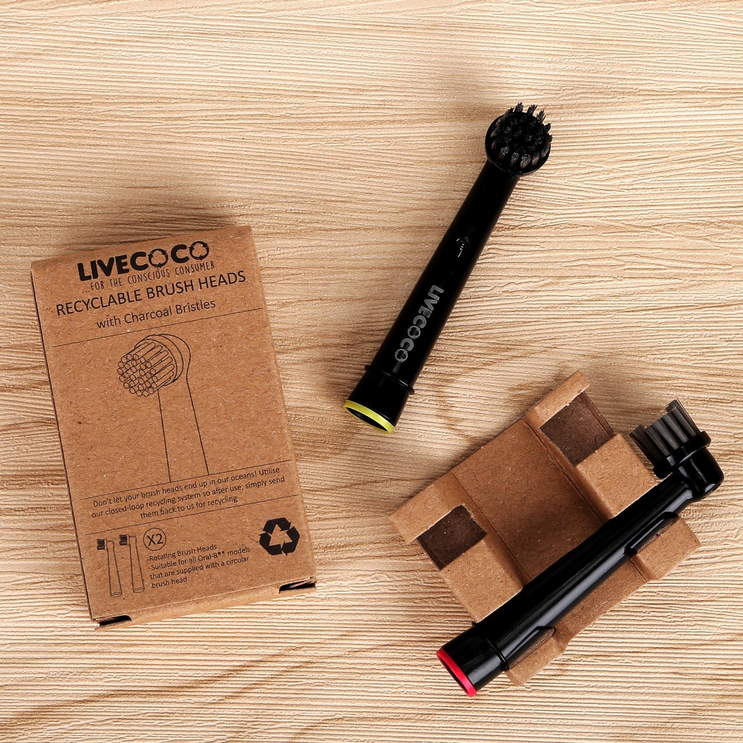 Recyclable Brush Heads-12 Heads + 120 Free Peppermint Toothpaste Tablets-4