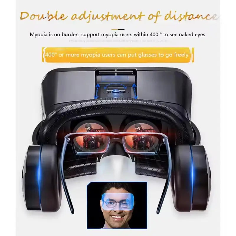 4K VR Headset with Rocker – 3D Virtual Reality Glasses Habicare