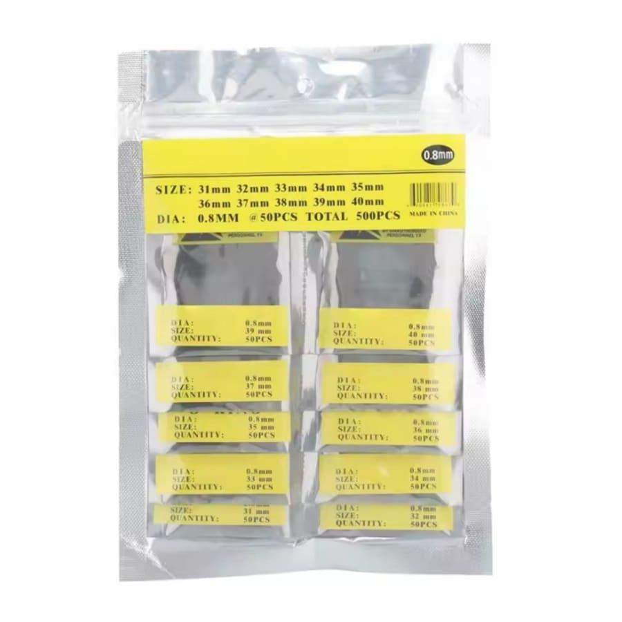 500 Piece Set of Watch O-rings 0.8mm/31-40mm (for waterproof watches) That Watch Shop