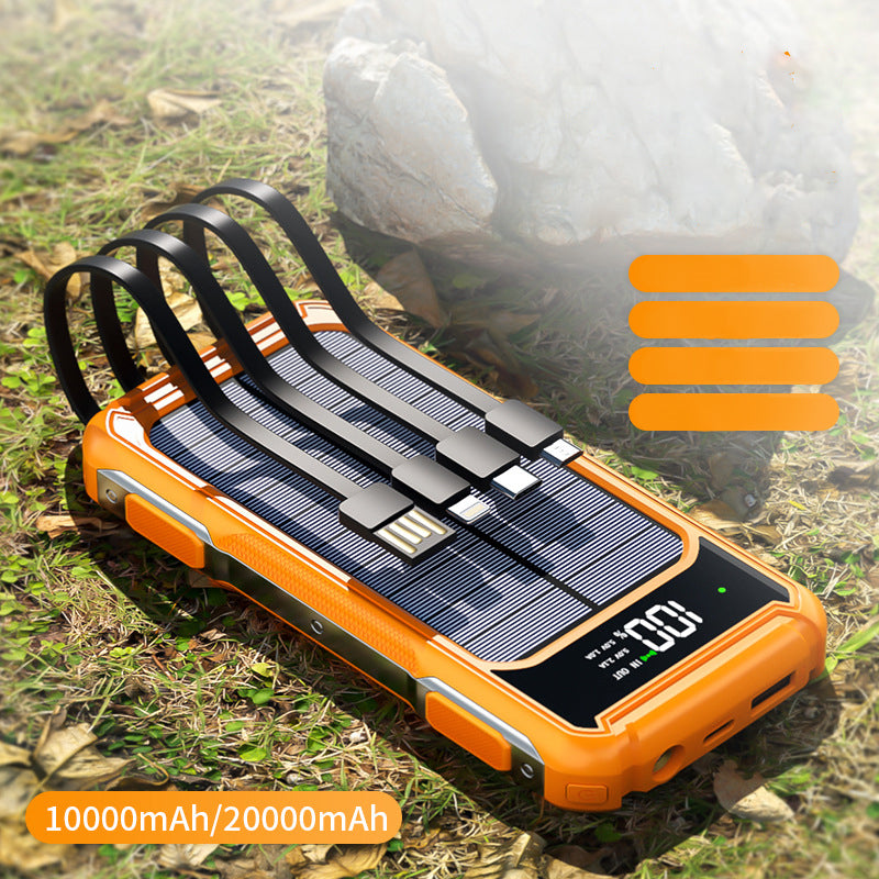 Solar Power Bank with Type C Fast Charging — 20000mAh Solar Charging | Outdoor & Travel