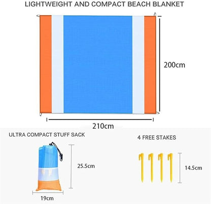 Sandproof & Waterproof Beach Mat – 210x200 cm ECOTREK