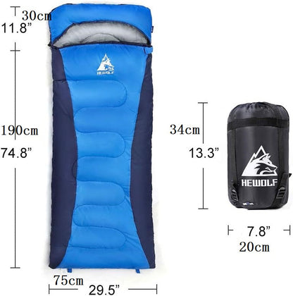 4-Season Adults Envelope Camping Sleeping Bag – Compact & Lightweight 61327 ECOTREK