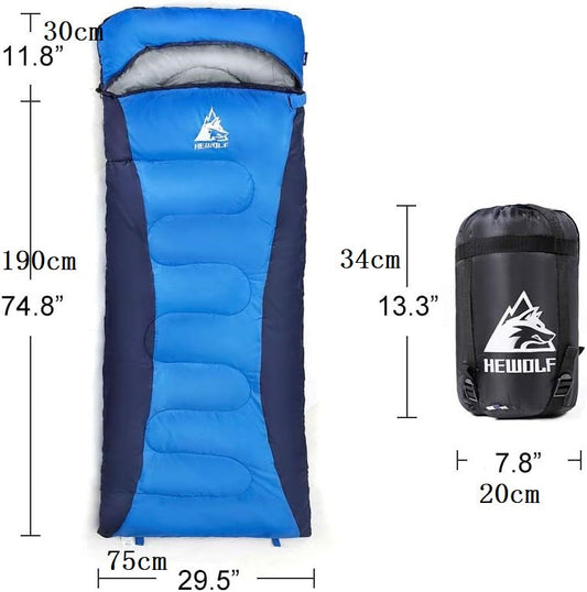 4-Season Adults Envelope Camping Sleeping Bag – Compact & Lightweight 61327 ECOTREK