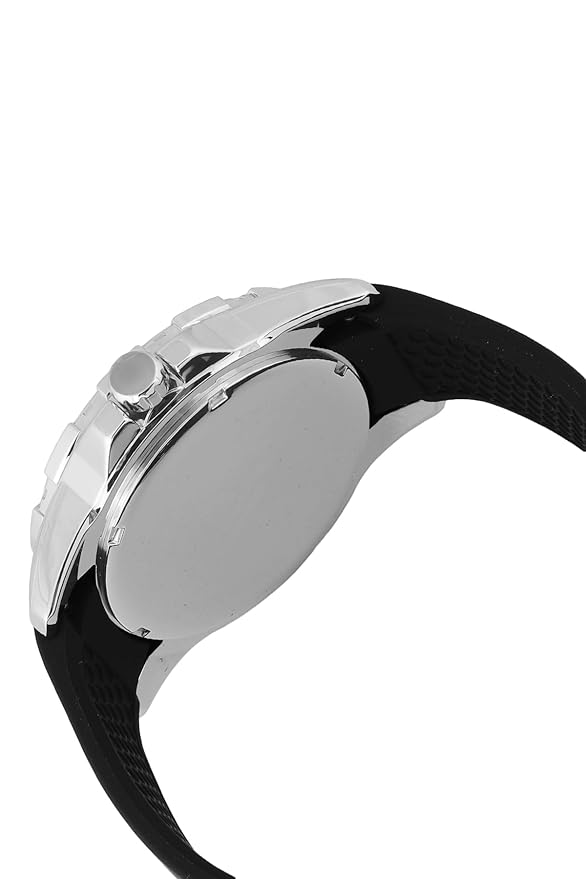 Daniel Klein Premium Day Date Window Black Dial and Silicone Silver Watch - DK.1.13911-1 Kiwi Watches