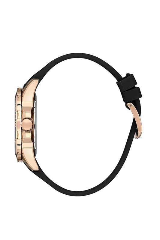 Daniel Klein Premium Day Date Window Black Dial and Silicone Strap Watch - DK.1.13911-6 Kiwi Watches