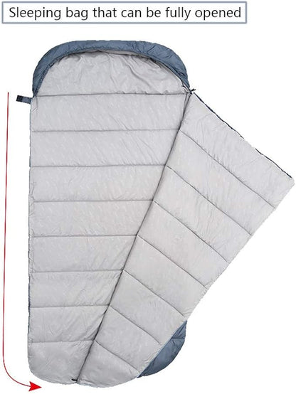 Large Rectangular Sleeping Bag – 230 x 100 cm, Ideal for Camping, Hiking, Picnic & Outdoor Use ECOTREK