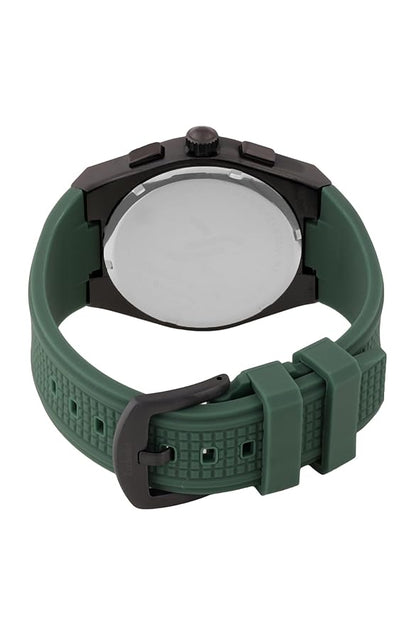 Daniel Klein Exclusive Multifunction Green Dial And Silicone Strap Black Watch - DK.1.13886-5 Kiwi Watches
