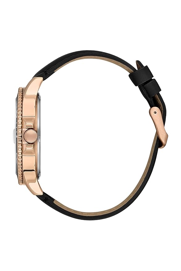 Daniel Klein Premium Date Window Black Dial And Genuine Leather Strap Rose Gold Watch - DK.1.13905-4 Kiwi Watches