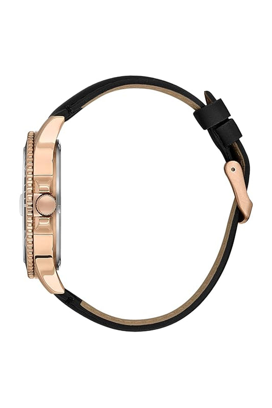 Daniel Klein Premium Date Window Black Dial And Genuine Leather Strap Rose Gold Watch - DK.1.13905-4 Kiwi Watches