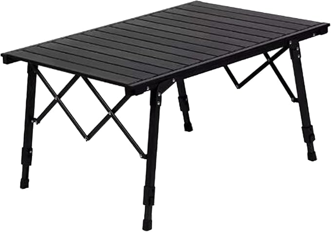 Aluminium Height Adjustable Egg Roll Camping Table – Portable Outdoor Table 89cm ECOTREK