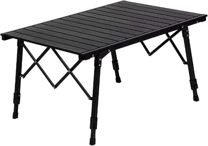 Aluminium Height Adjustable Egg Roll Camping Table – Portable Outdoor Table 89cm ECOTREK