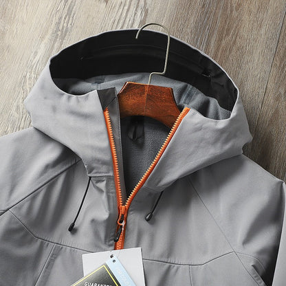 Men's Windproof Softshell Jacket — Waterproof Hooded Outdoor Layer | Hiking & Adventure