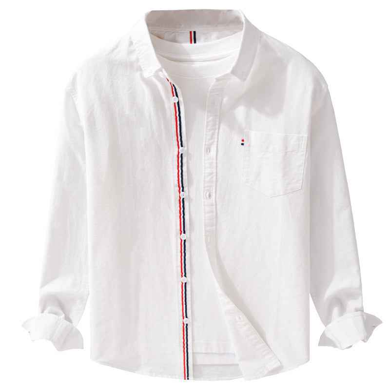British Style Long Sleeve Cotton Blend Shirt