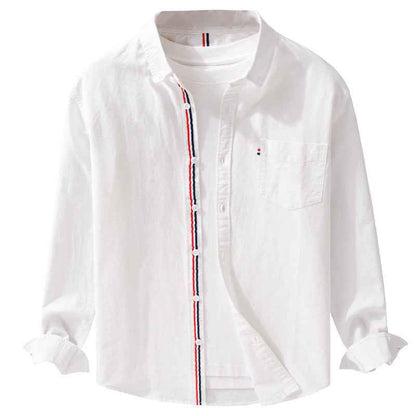 British Style Long Sleeve Cotton Blend Shirt