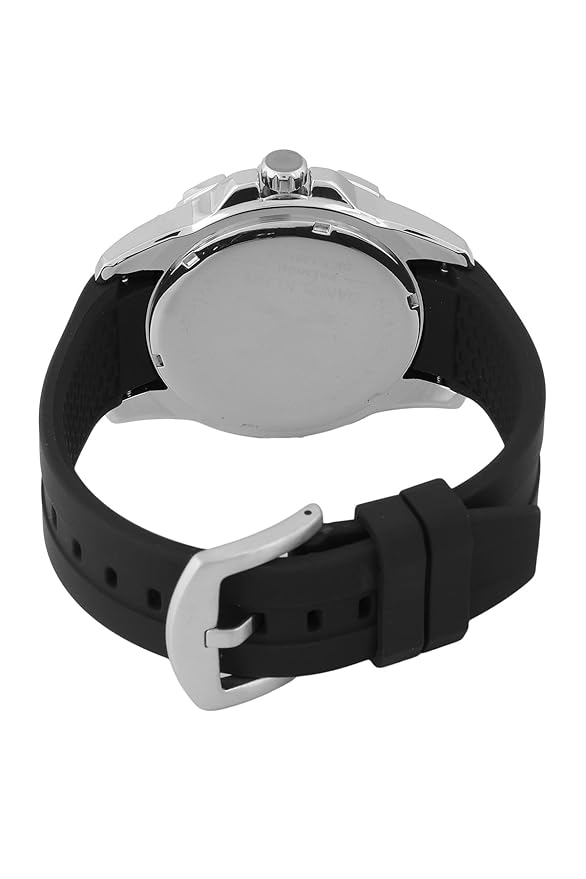 Daniel Klein Premium Day Date Window Black Dial and Silicone Silver Watch - DK.1.13911-1 Kiwi Watches