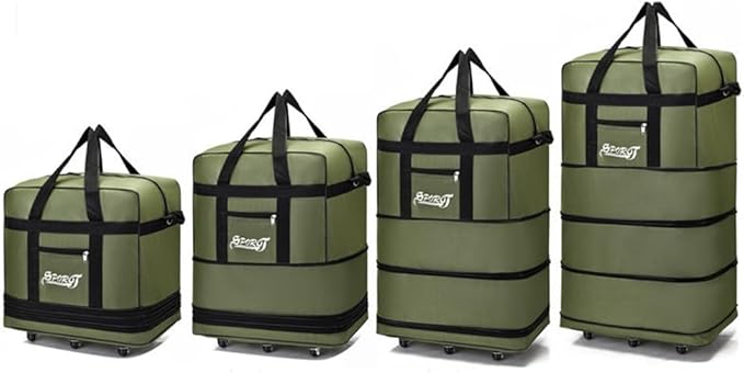 Expandable Extra-Large Travel Duffel Bag with Wheels – Waterproof & Lightweight (6 Wheels) ECOTREK