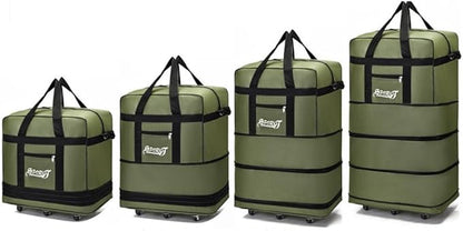 Expandable Extra-Large Travel Duffel Bag with Wheels – Waterproof & Lightweight (6 Wheels) ECOTREK