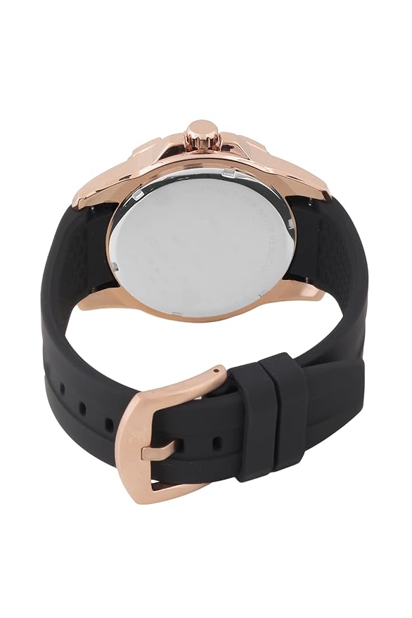 Daniel Klein Premium Day Date Window Black Dial and Silicone Strap Watch - DK.1.13911-6 Kiwi Watches
