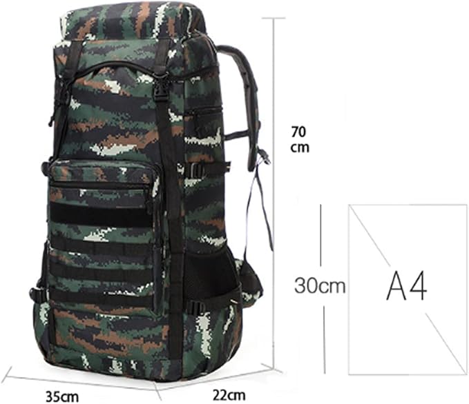ECOTREK 70L Military Backpack – Tactical Camping, Hiking & Travel Rucksack BDHS5176