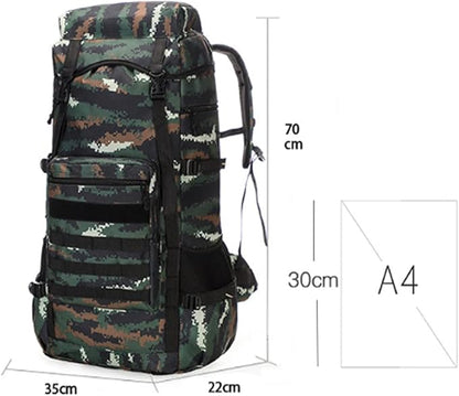 ECOTREK 70L Military Backpack – Tactical Camping, Hiking & Travel Rucksack BDHS5176